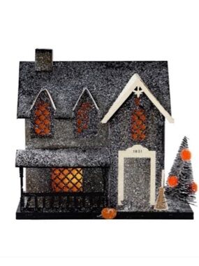 My Minds Eye brand! Haunted Halloween Village!  Paper House WITCH’S COTTAGE New!